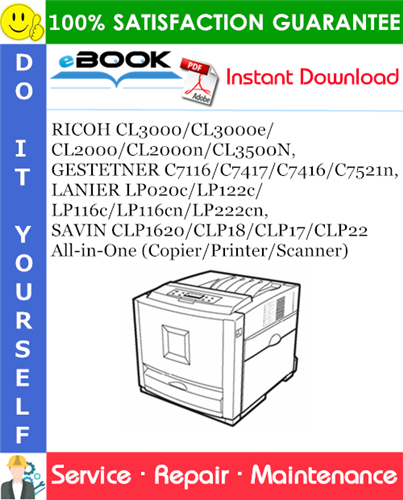 Thumbnail ☆☆ Best ☆☆ RICOH CL3000/CL3000e/CL2000/CL2000n/CL3500N, GESTETNER C7116/C7417/C7416/C7521n, LANIER LP020c/LP122c/LP116c/LP116cn/LP222cn, SAVIN CLP1620/CLP18/CLP17/CLP22 All