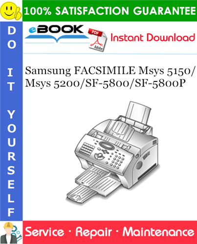 Thumbnail ☆☆ Best ☆☆ Samsung FACSIMILE Msys 5150/Msys 5200/SF-5800/SF-5800P Service Repair Manual
