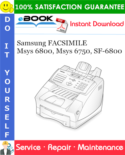 Thumbnail ☆☆ Best ☆☆ Samsung FACSIMILE Msys 6800, Msys 6750, SF-6800 Service Repair Manual