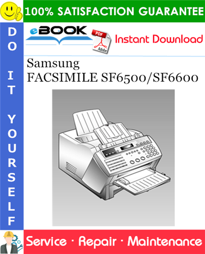 Thumbnail ☆☆ Best ☆☆ Samsung FACSIMILE SF6500/SF6600 Service Repair Manual