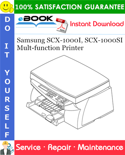 Thumbnail ☆☆ Best ☆☆ Samsung SCX-1000I, SCX-1000SI Mult-function Printer Service Repair Manual
