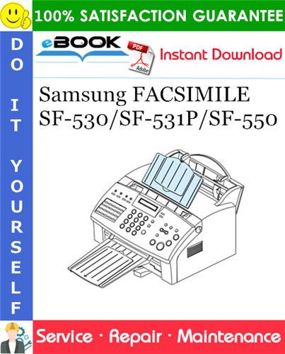 Thumbnail ☆☆ Best ☆☆ Samsung FACSIMILE SF-530/SF-531P/SF-550 Service Repair Manual