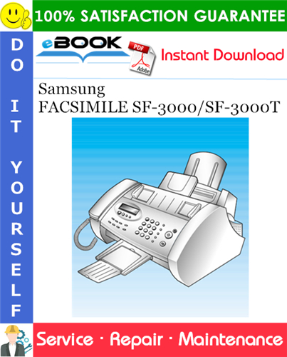 Thumbnail ☆☆ Best ☆☆ Samsung FACSIMILE SF-3000/SF-3000T Service Repair Manual