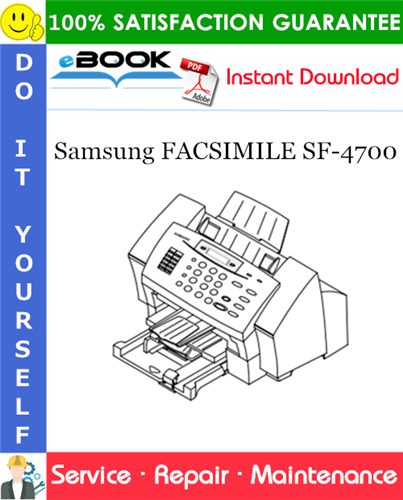Thumbnail ☆☆ Best ☆☆ Samsung FACSIMILE SF-4700 Service Repair Manual
