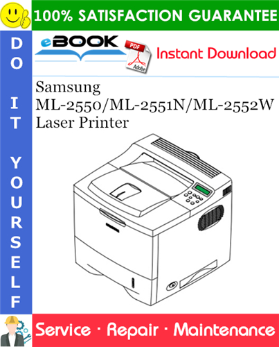Thumbnail ☆☆ Best ☆☆ Samsung ML-2550/ML-2551N/ML-2552W Laser Printer Service Repair Manual