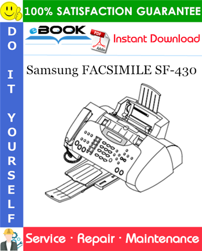 Thumbnail ☆☆ Best ☆☆ Samsung FACSIMILE SF-430 Service Repair Manual