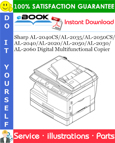 Thumbnail ☆☆ Best ☆☆ Sharp AL-2040CS/AL-2035/AL-2050CS/AL-2040/AL-2020/AL-2050/AL-2030/AL-2060 Digital Multifunctional Copier Parts Manual