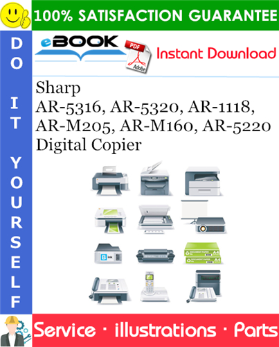 Thumbnail ☆☆ Best ☆☆ Sharp AR-5316, AR-5320, AR-1118, AR-M205, AR-M160, AR-5220 Digital Copier Parts Manual