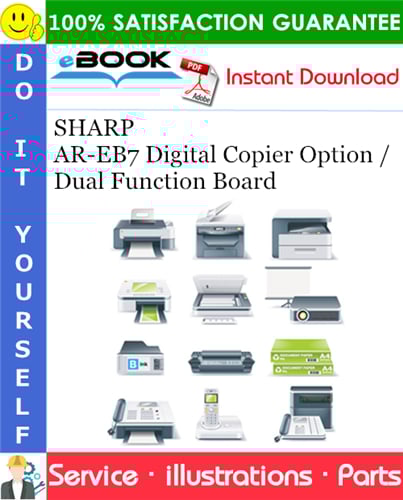 Thumbnail ☆☆ Best ☆☆ SHARP AR-EB7 Digital Copier Option / Dual Function Board Parts Manual