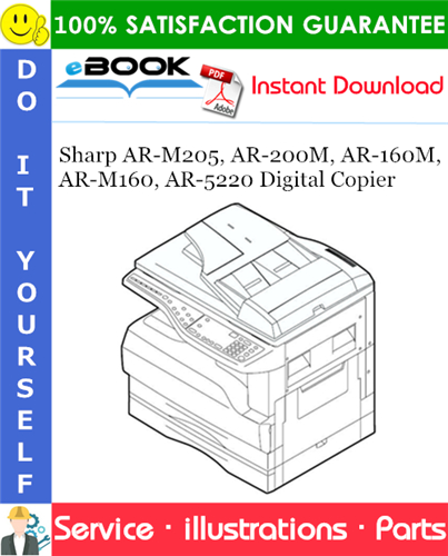 Thumbnail ☆☆ Best ☆☆ Sharp AR-M205, AR-200M, AR-160M, AR-M160, AR-5220 Digital Copier Parts Manual