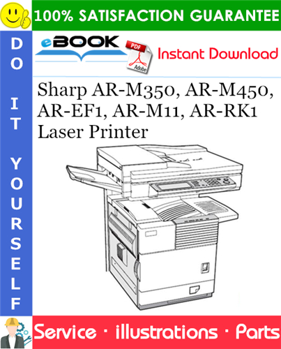 Thumbnail ☆☆ Best ☆☆ Sharp AR-M350, AR-M450, AR-EF1, AR-M11, AR-RK1 Laser Printer Parts Manual