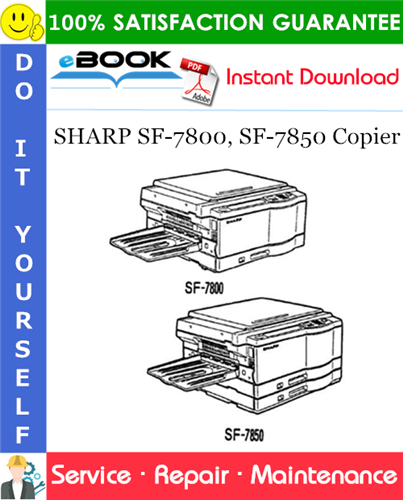 Thumbnail ☆☆ Best ☆☆ SHARP SF-7800, SF-7850 Copier Service Repair Manual