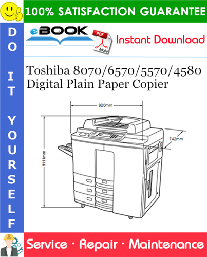 Thumbnail ☆☆ Best ☆☆ Toshiba 8070/6570/5570/4580 Digital Plain Paper Copier Service Repair Manual