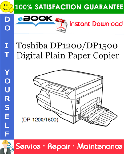 Thumbnail ☆☆ Best ☆☆ Toshiba DP1200/DP1500 Digital Plain Paper Copier Service Repair Manual
