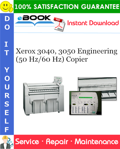 Thumbnail ☆☆ Best ☆☆ Xerox 3040, 3050 Engineering (50 Hz/60 Hz) Copier Service Repair Manual