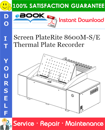 Thumbnail ☆☆ Best ☆☆ Screen PlateRite 8600M-S/E Thermal Plate Recorder Service Repair Manual