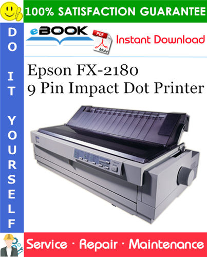 Thumbnail ☆☆ Best ☆☆ Epson FX-2180 9 Pin Impact Dot Printer Service Repair Manual