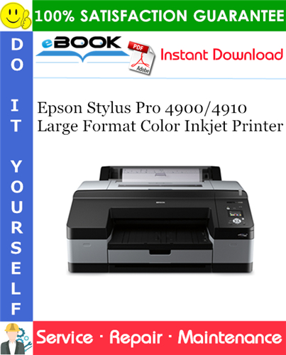 Thumbnail ☆☆ Best ☆☆ Epson Stylus Pro 4900/4910 Large Format Color Inkjet Printer Service Repair Manual