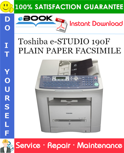 Thumbnail ☆☆ Best ☆☆ Toshiba e-STUDIO 190F PLAIN PAPER FACSIMILE Service Repair Manual