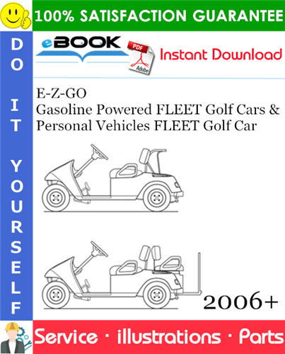 Thumbnail ☆☆ Best ☆☆ E-Z-GO Gasoline Powered FLEET Golf Cars & Personal Vehicles FLEET Golf Car Parts Manual - Starting Model Year 2006+