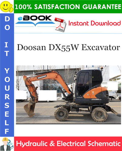 Thumbnail ☆☆ Best ☆☆ Doosan DX55W Excavator Hydraulic & Electrical Schematic