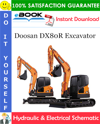 Thumbnail ☆☆ Best ☆☆ Doosan DX80R Excavator Hydraulic & Electrical Schematic
