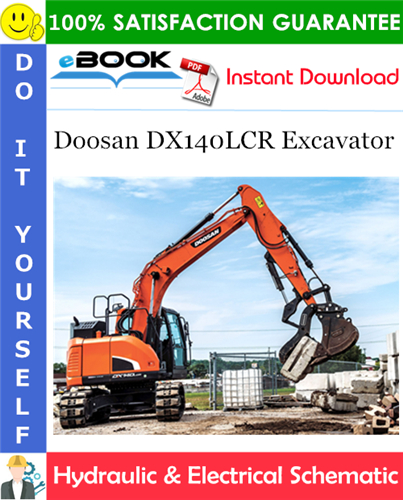 Thumbnail ☆☆ Best ☆☆ Doosan DX140LCR Excavator Hydraulic & Electrical Schematic