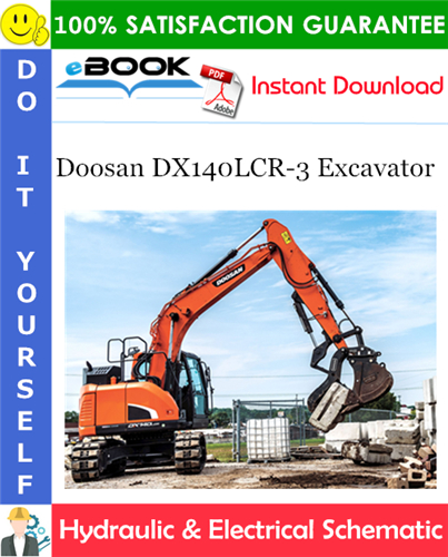 Thumbnail ☆☆ Best ☆☆ Doosan DX140LCR-3 Excavator Hydraulic & Electrical Schematic