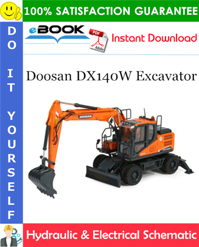 Thumbnail ☆☆ Best ☆☆ Doosan DX140W Excavator Hydraulic & Electrical Schematic