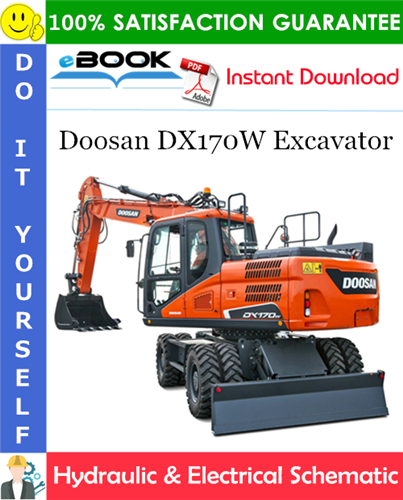 Thumbnail ☆☆ Best ☆☆ Doosan DX170W Excavator Hydraulic & Electrical Schematic