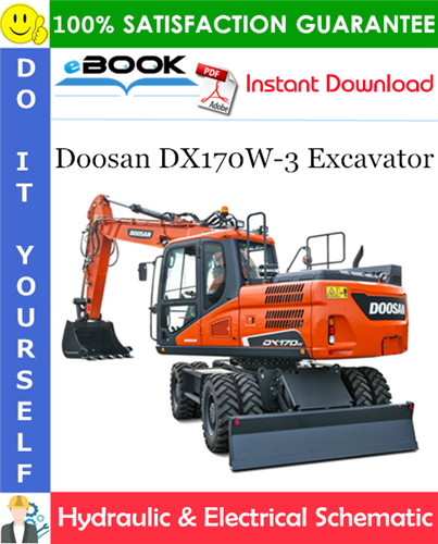 Thumbnail ☆☆ Best ☆☆ Doosan DX170W-3 Excavator Hydraulic & Electrical Schematic