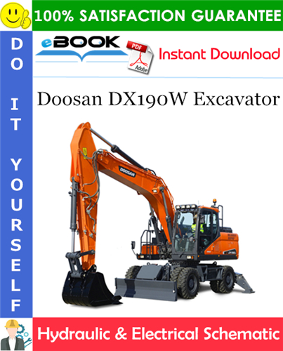 Thumbnail ☆☆ Best ☆☆ Doosan DX190W Excavator Hydraulic & Electrical Schematic