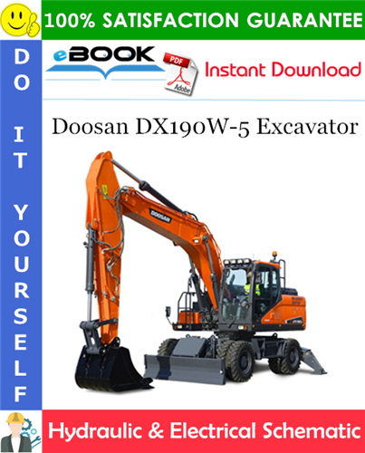 Thumbnail ☆☆ Best ☆☆ Doosan DX190W-5 Excavator Hydraulic & Electrical Schematic