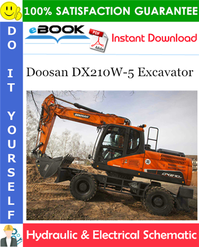 Thumbnail ☆☆ Best ☆☆ Doosan DX210W-5 Excavator Hydraulic & Electrical Schematic