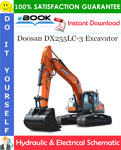 Thumbnail ☆☆ Best ☆☆ Doosan DX255LC-3 Excavator Hydraulic & Electrical Schematic