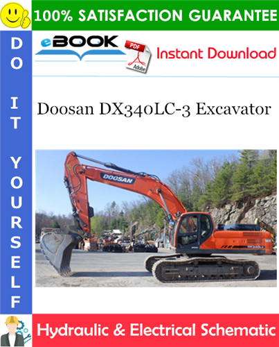 Thumbnail ☆☆ Best ☆☆ Doosan DX340LC-3 Excavator Hydraulic & Electrical Schematic
