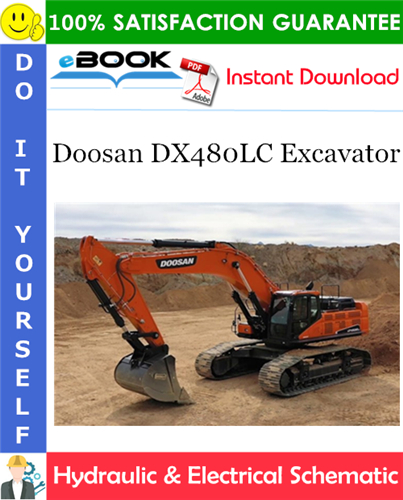 Thumbnail ☆☆ Best ☆☆ Doosan DX480LC Excavator Hydraulic & Electrical Schematic