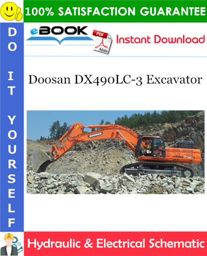 Thumbnail ☆☆ Best ☆☆ Doosan DX490LC-3 Excavator Hydraulic & Electrical Schematic
