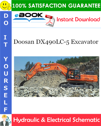 Thumbnail ☆☆ Best ☆☆ Doosan DX490LC-5 Excavator Hydraulic & Electrical Schematic
