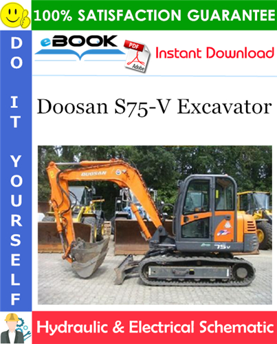 Thumbnail ☆☆ Best ☆☆ Doosan S75-V Excavator Hydraulic & Electrical Schematic