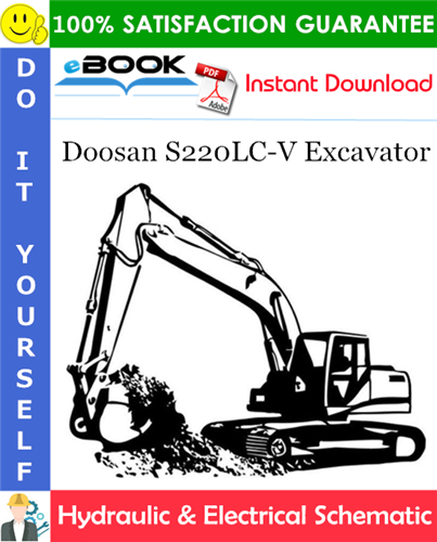 Thumbnail ☆☆ Best ☆☆ Doosan S220LC-V Excavator Hydraulic & Electrical Schematic