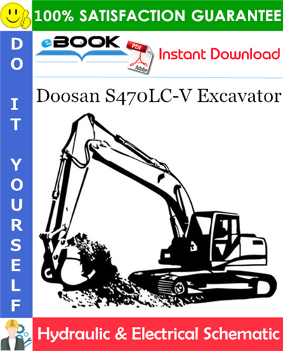 Thumbnail ☆☆ Best ☆☆ Doosan S470LC-V Excavator Hydraulic & Electrical Schematic