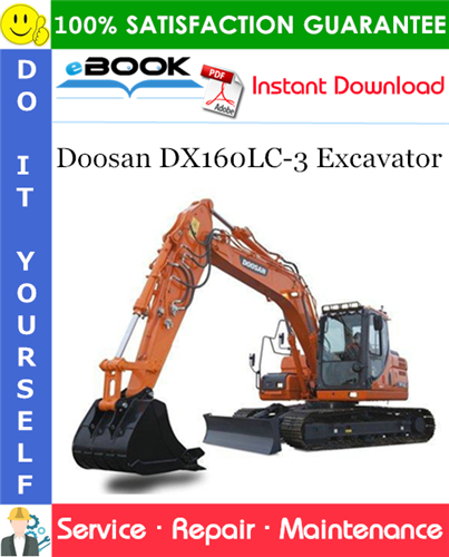 Thumbnail ☆☆ Best ☆☆ Doosan DX160LC-3 Excavator Service Repair Manual