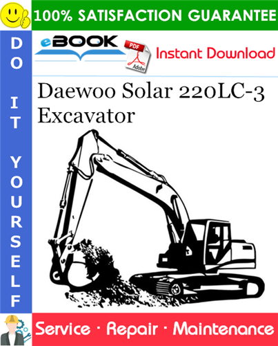 Thumbnail ☆☆ Best ☆☆ Daewoo Solar 220LC-3 Excavator Service Repair Manual