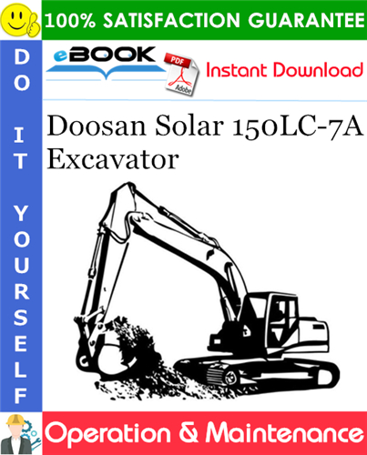 Thumbnail ☆☆ Best ☆☆ Doosan Solar 150LC-7A Excavator Operation & Maintenance Manual