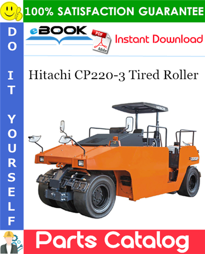 Thumbnail ☆☆ Best ☆☆ Hitachi CP220-3 Tired Roller Parts Catalog Manual (Serial No.030101)