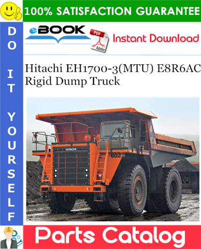 Thumbnail ☆☆ Best ☆☆ Hitachi EH1700-3(MTU) E8R6AC Rigid Dump Truck Parts Catalog Manual