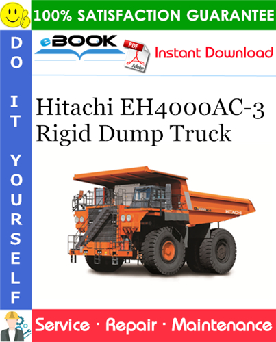 Thumbnail ☆☆ Best ☆☆ Hitachi EH4000AC-3 Rigid Dump Truck Service Repair Manual + Circuit Diagram