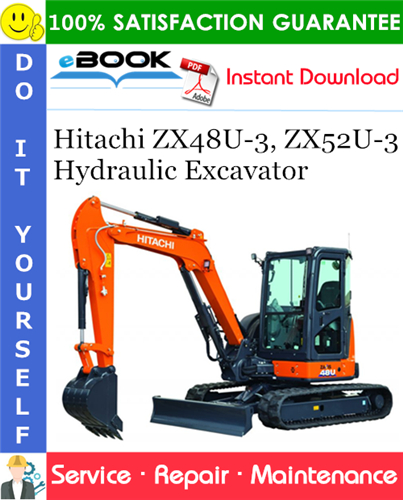 Thumbnail ☆☆ Best ☆☆ Hitachi ZX48U-3, ZX52U-3 Hydraulic Excavator Service Repair Manual