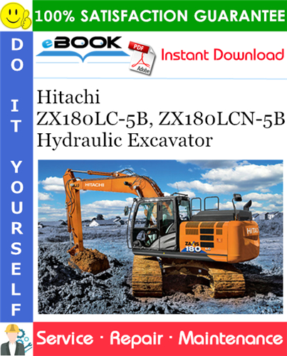 Thumbnail ☆☆ Best ☆☆ Hitachi ZX180LC-5B, ZX180LCN-5B Hydraulic Excavator Service Repair Manual + Circuit Diagram